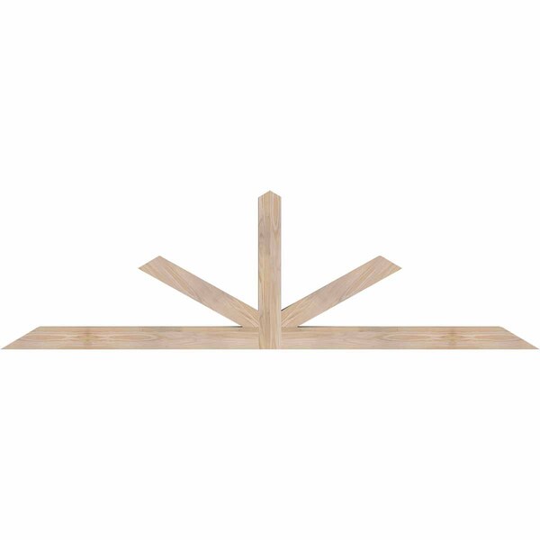 Ekena Millwork Saratoga Smooth Timber Gable Bracket, Douglas Fir, 84"W x 24"H x 3 1/2"D x 3 1/2"F, 7/12 Pitch GBW084X24X0404SAR00SDF - main